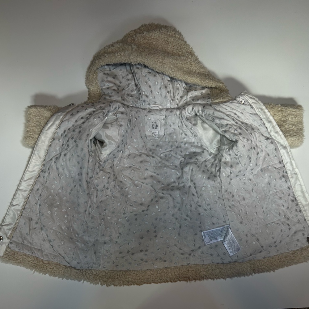 GAP Cream Kids Puffer Jacket 18/24m Toddler (c) - Picture 5 of 6